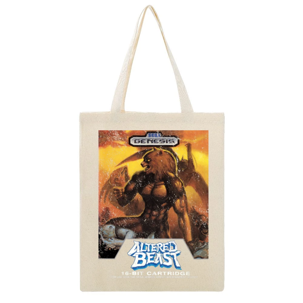 Altered Beast Sega Genesis Old School Retro Video Game Fan Distressed Beige Canvas Tote Shopping Bag