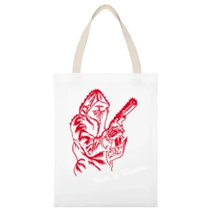 Altilery fear of tomorrow White Canvas Tote Shopping Bag