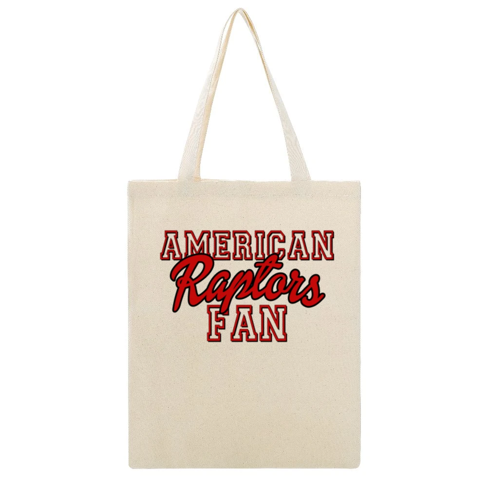 American Raptors Fun Toronto Basketball Fan National League Playoffs G Beige Canvas Tote Shopping Bag