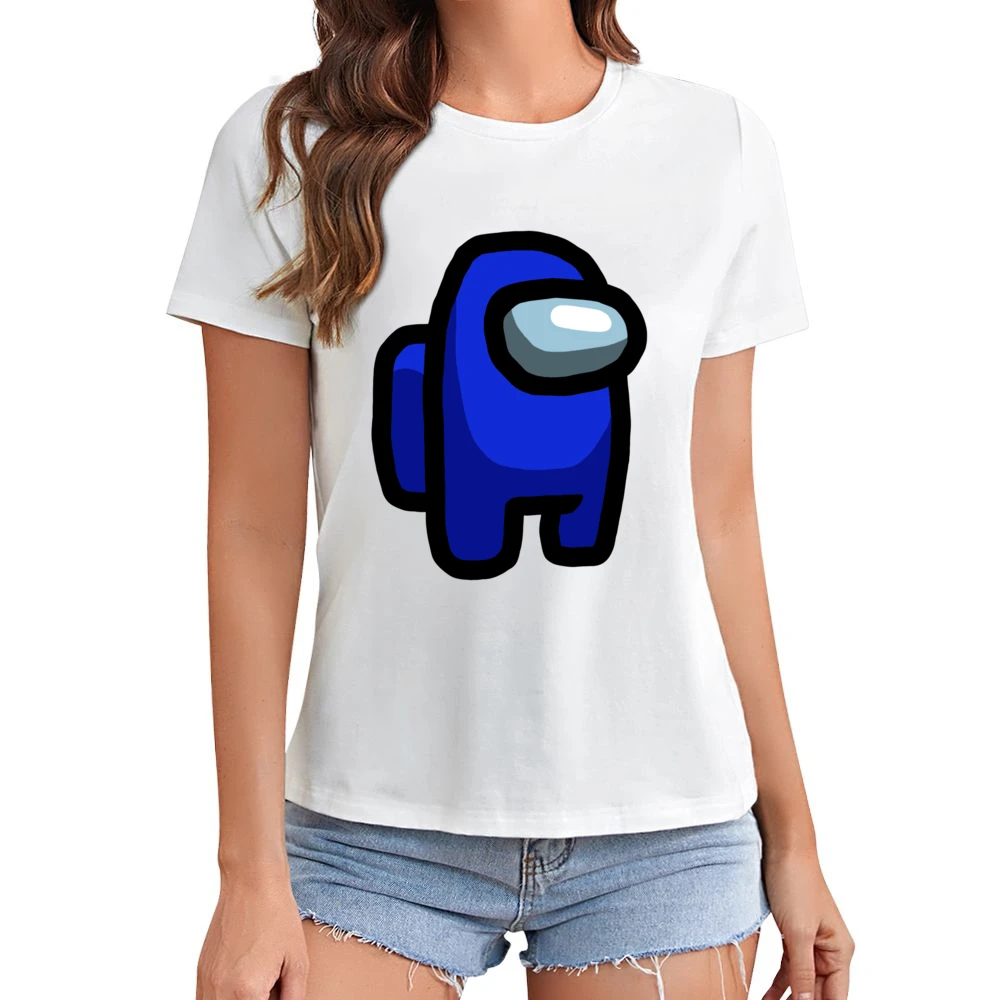 Among Us Blue Character Fun Video Game Fan Asian Size Women Ladies T-shirt