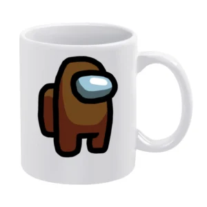 Among Us Brown Character Fun Video Game Fan White Mug