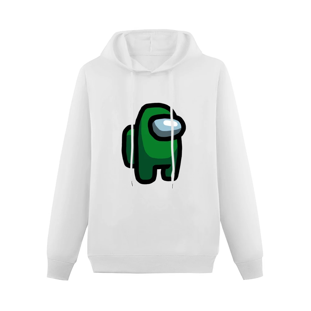 Among Us Green Character Fun Video Game Fan Men Hoodie Without Pocket