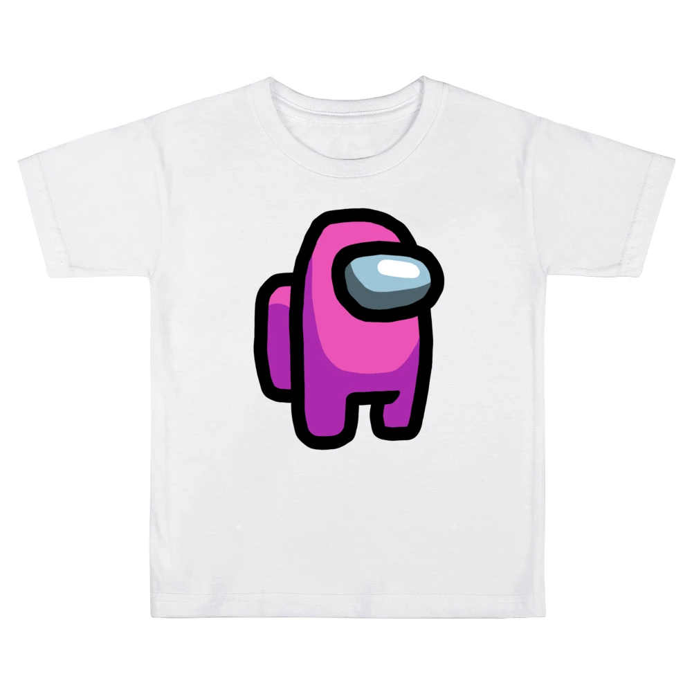 Among Us Pink Character Fun Video Game Fan Kids Boys Girls T-Shirt