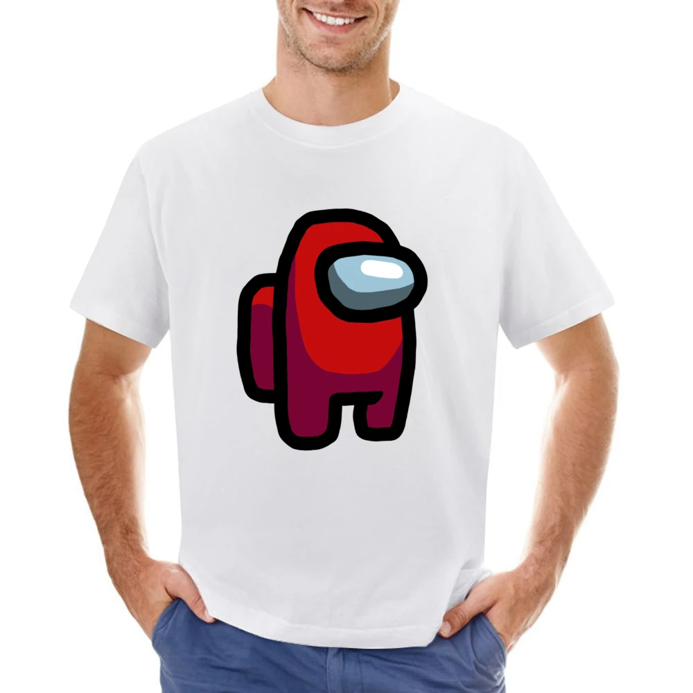 Among Us Red Character Fun Video Game Fan Asian Size Men T-Shirt