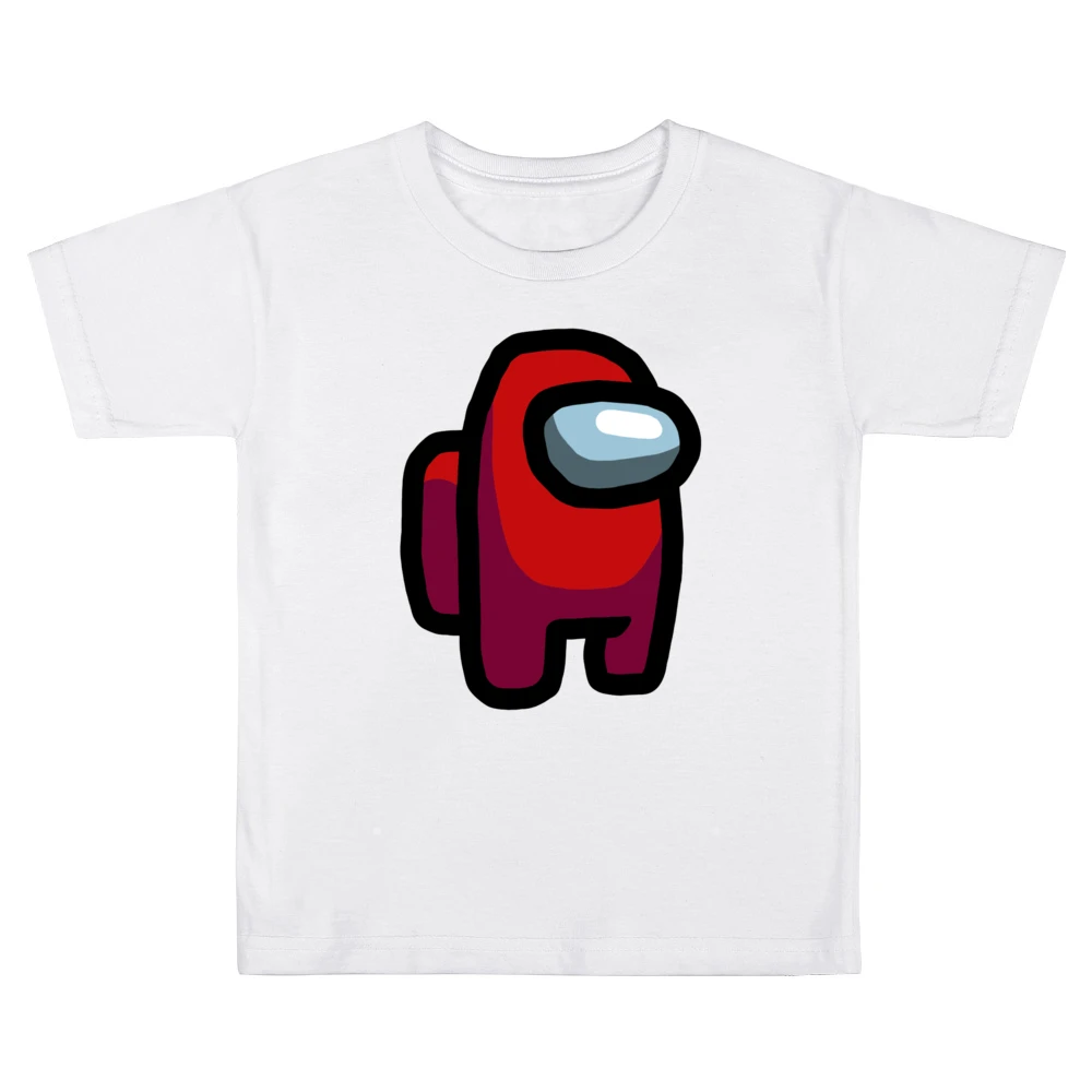 Among Us Red Character Fun Video Game Fan Kids Boys Girls T-Shirt