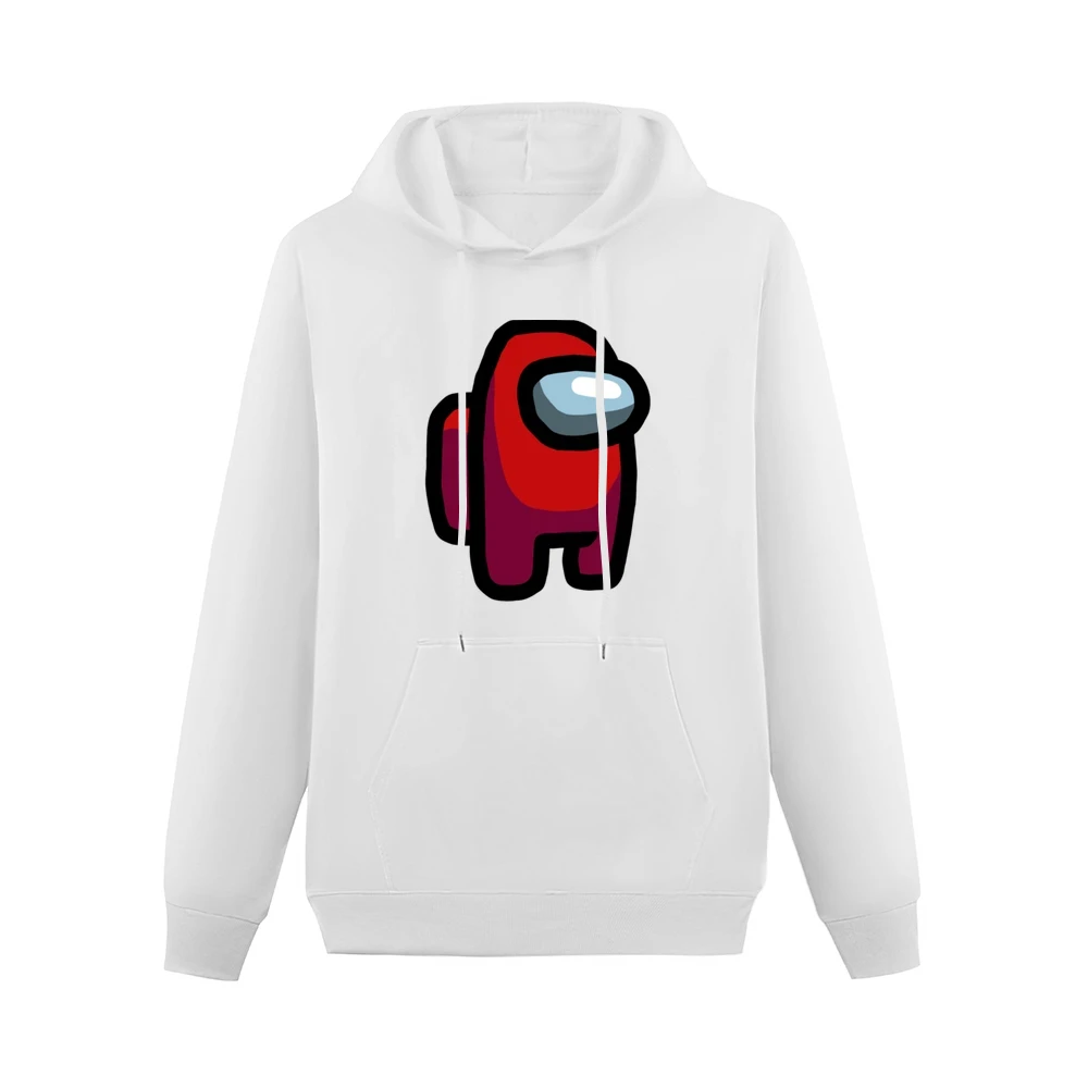Among Us Red Character Fun Video Game Fan Men Hoodie With Pocket