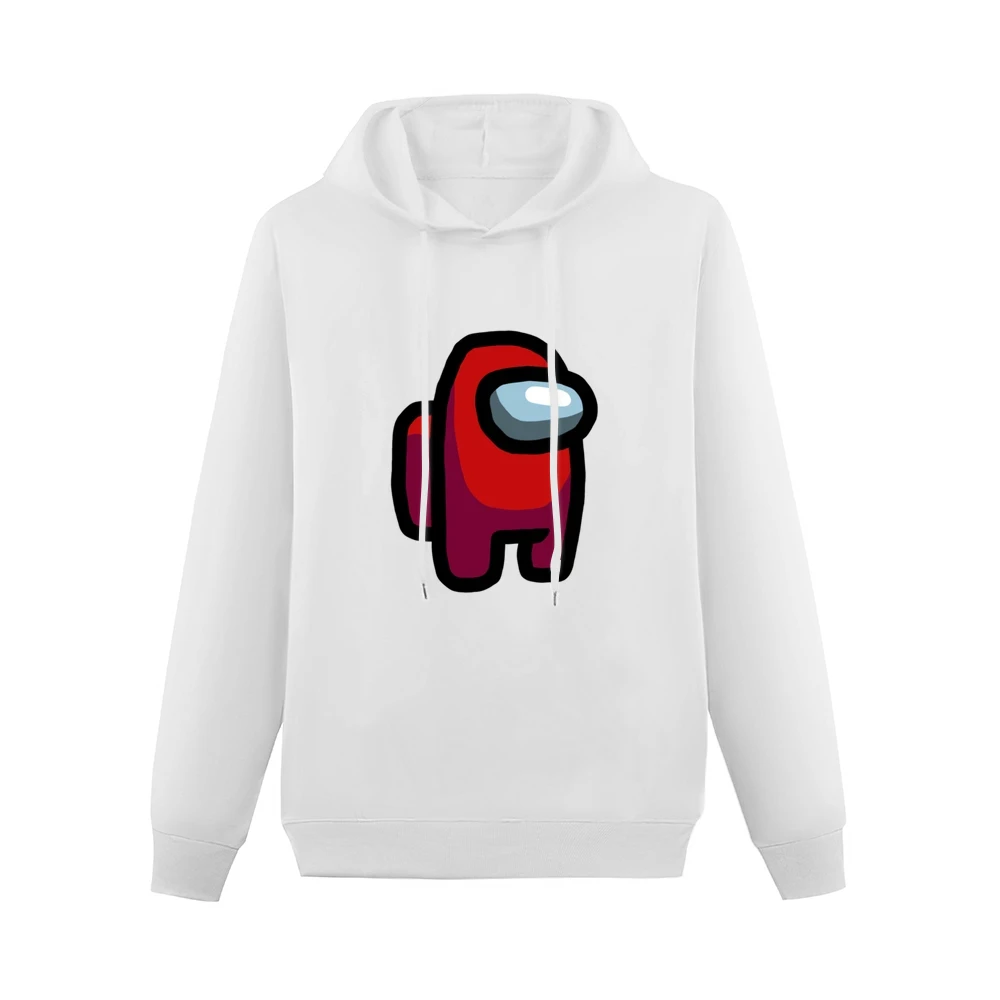 Among Us Red Character Fun Video Game Fan Men Hoodie Without Pocket