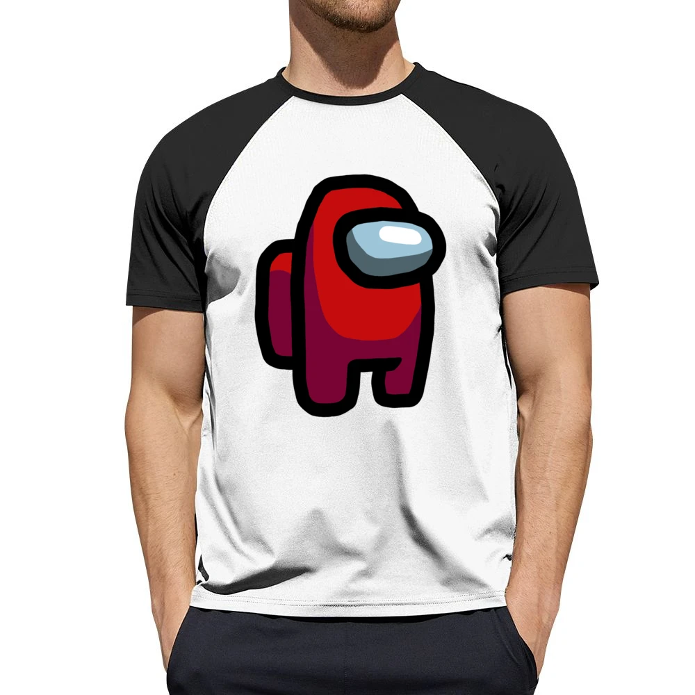 Among Us Red Character Fun Video Game Fan Men Short Sleeve T-Shirt