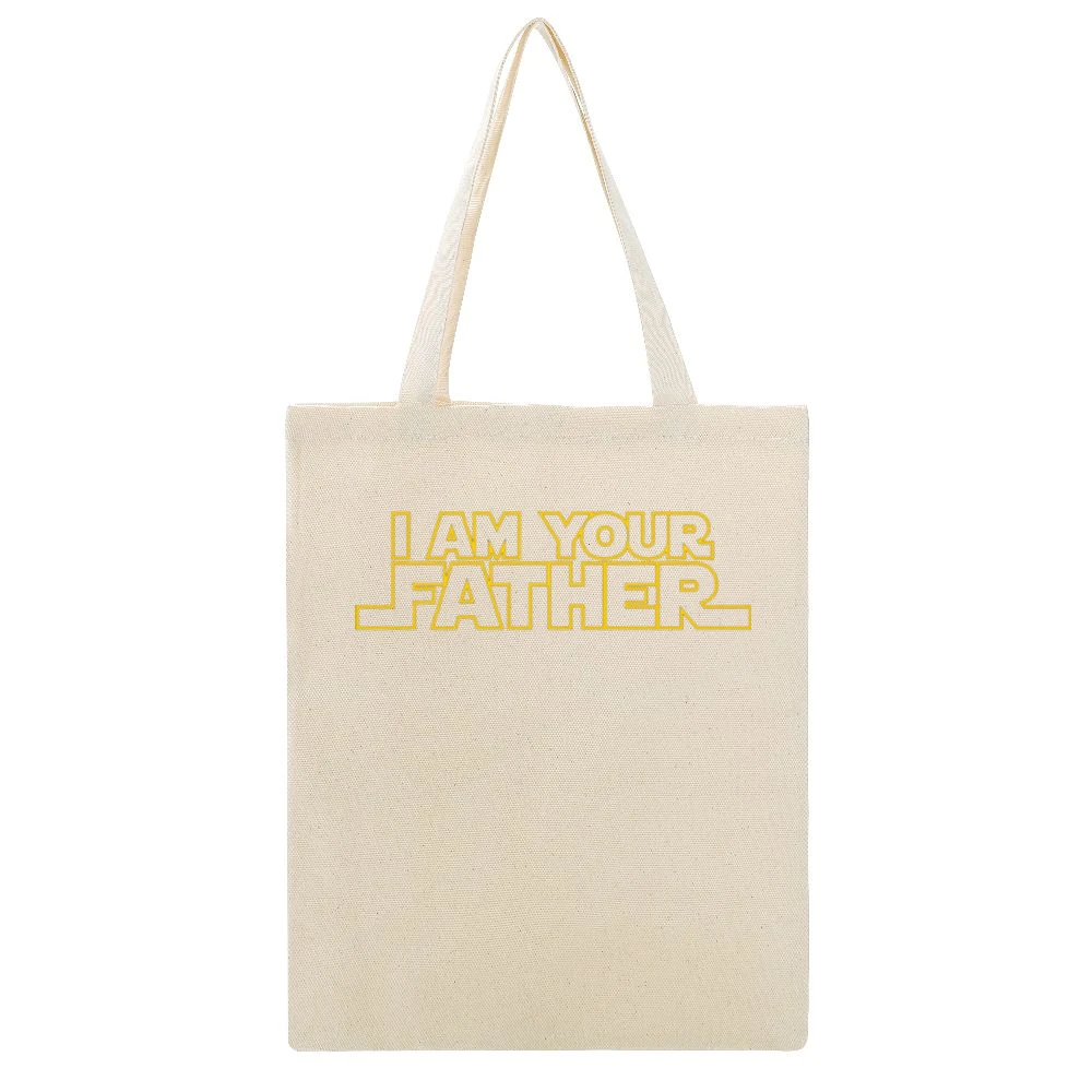 Anakin Skywalker to Luke as Darth Vader Star Wars I am your father T S Beige Canvas Tote Shopping Bag