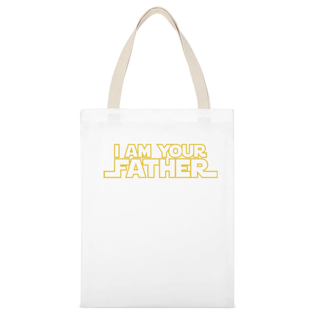 Anakin Skywalker to Luke as Darth Vader Star Wars I am your father T S White Canvas Tote Shopping Bag