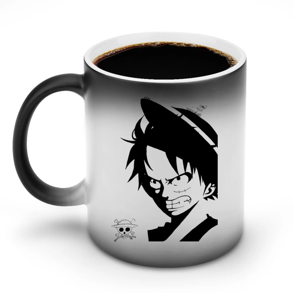 Angry Monkey D Lufffy One Piece straw hat pirates Discoloration Mug