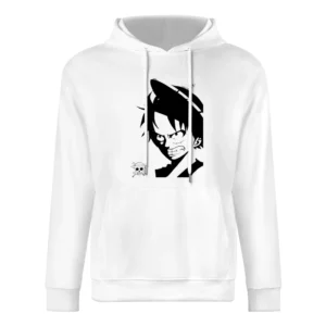 Angry Monkey D Lufffy One Piece straw hat pirates European Size Men Hoodie