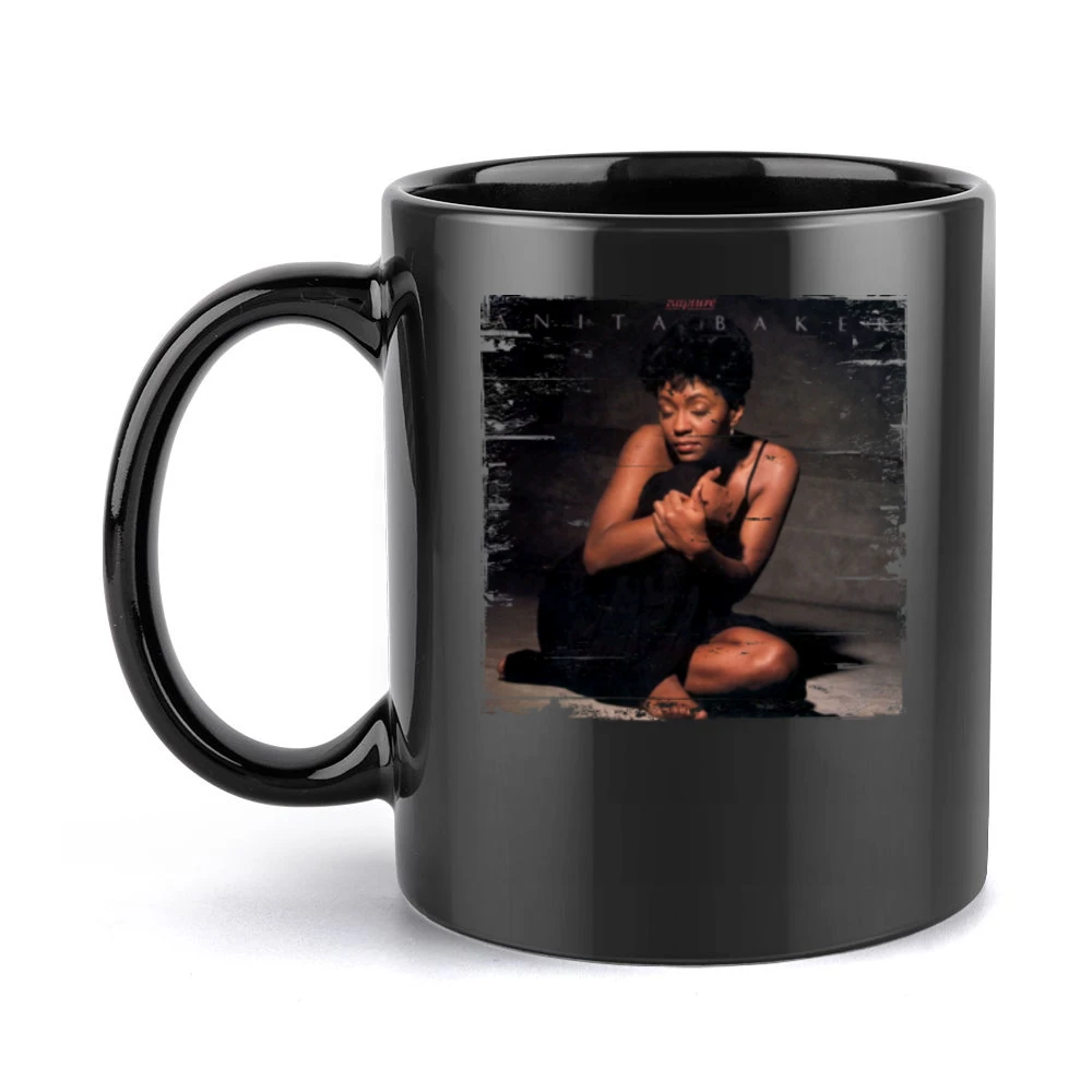 Anita Baker Rapture Album Cover Distressed Image Black Mug