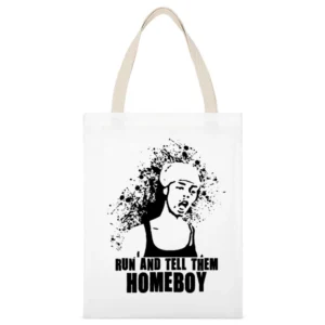 Antoine Dodson Run And Tell Them Homeboy White Canvas Tote Shopping Bag