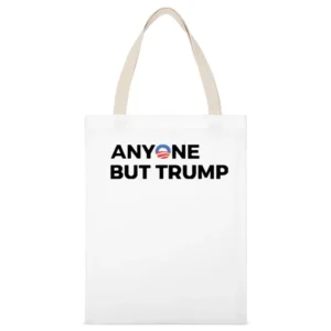 Anyone But Trump Fun American Political Donald White Canvas Tote Shopping Bag