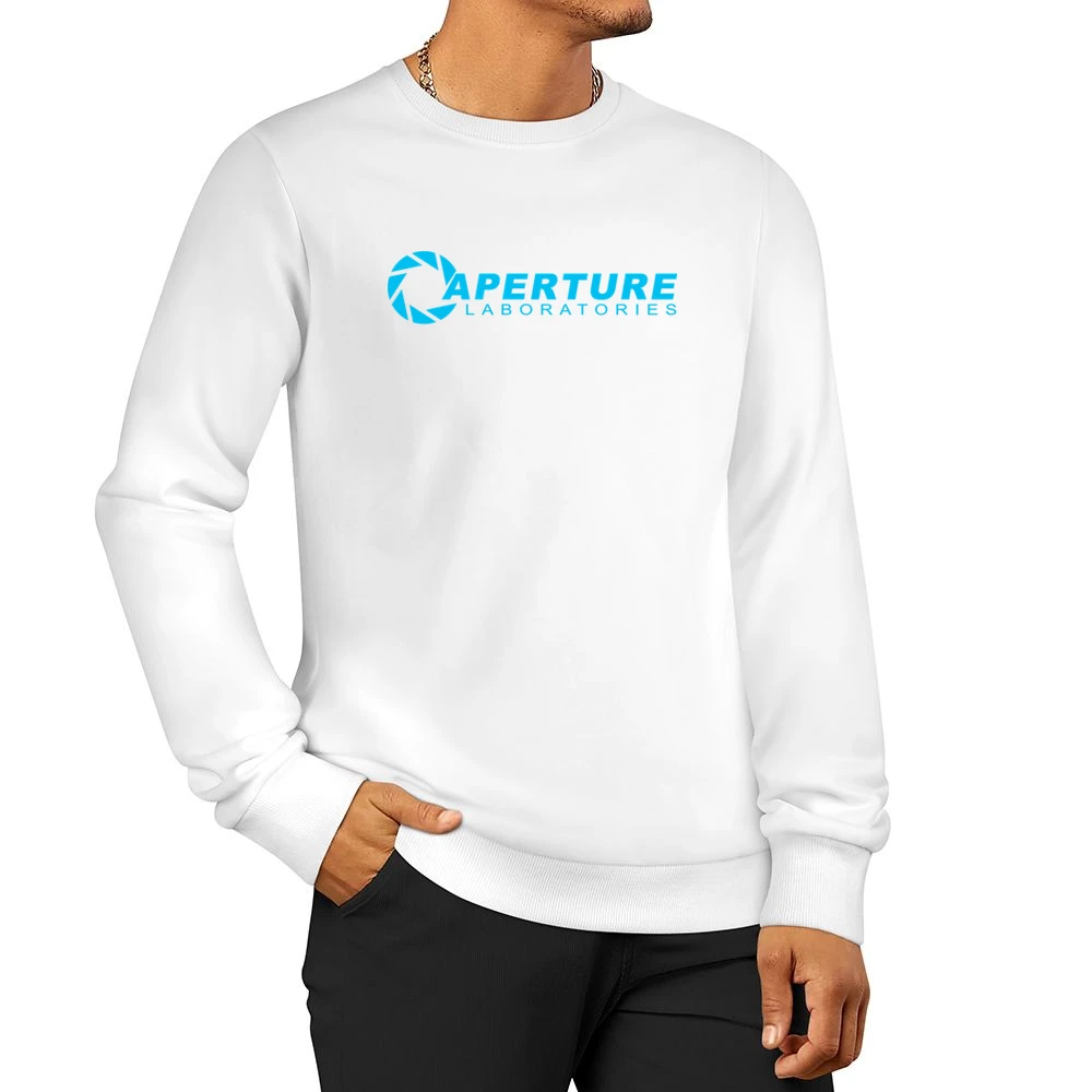 Aperture Laboratories Portal 2 Valve Video Game Nerdy Logo Men Pullover Sweatshirt