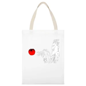 Apple ryuuk shinigami Death Note manga anime White Canvas Tote Shopping Bag