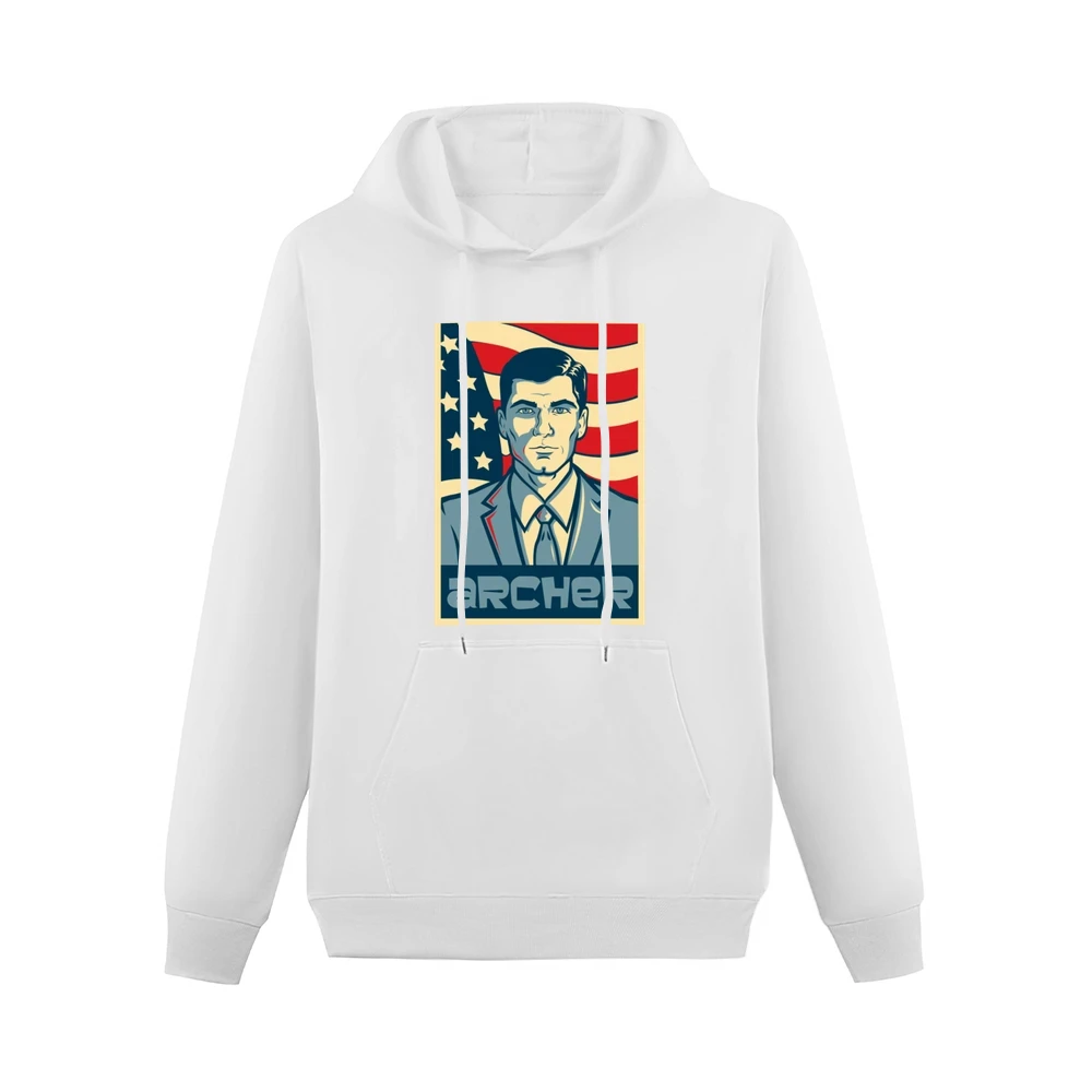 Archer American Hope Style Poster Fun Graphic Men Hoodie With Pocket