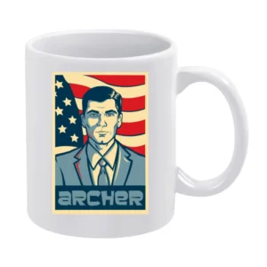 Archer American Hope Style Poster Fun Graphic White Mug