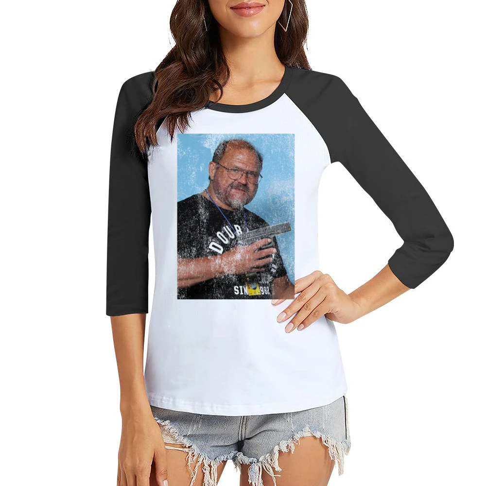 Arn Anderson Glock Wrestling Fan Vintage Style Women Ladies 3-4 Sleeve T-Shirt