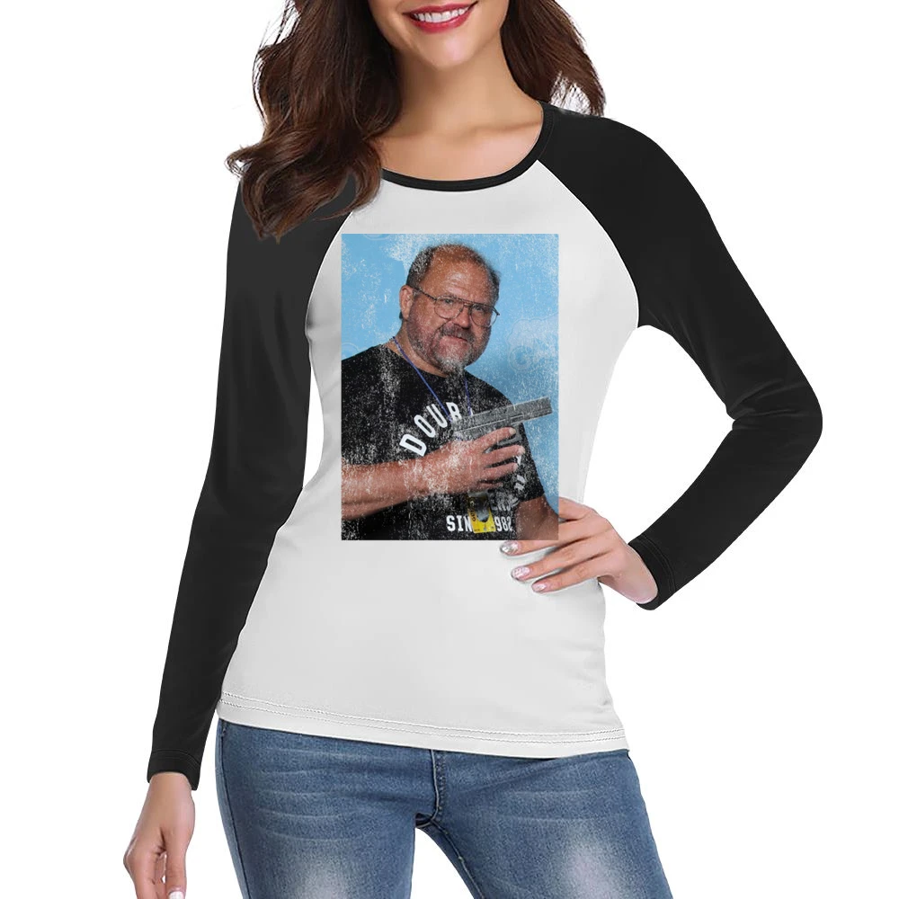 Arn Anderson Glock Wrestling Fan Vintage Style Women Ladies Long Sleeve T-Shirt