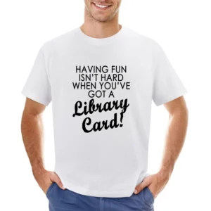 Arthur Library Card Fun Quote Tee Shirt Asian Size Men T-Shirt