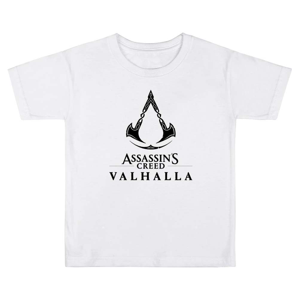 Assassins Creed Valhalla New Video Game Fan White Kids Boys Girls T-Shirt