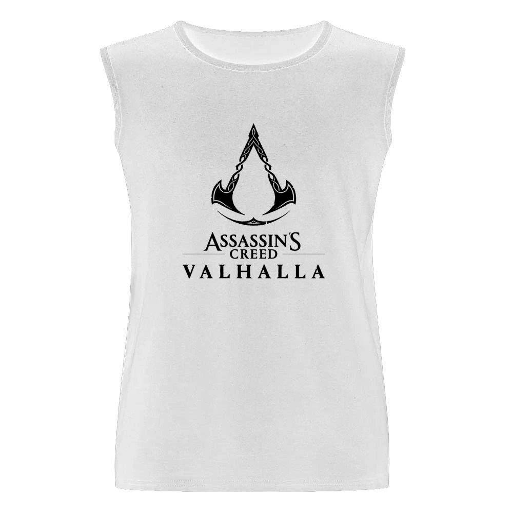 Assassins Creed Valhalla New Video Game Fan White Men Sleeveless T-Shirt