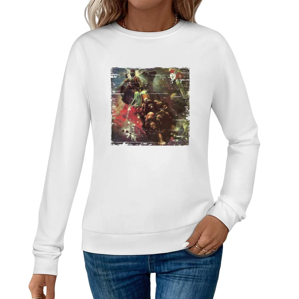 Aswad New Chapter Album Cover Distressed Image Women Pullover Sweatshirt