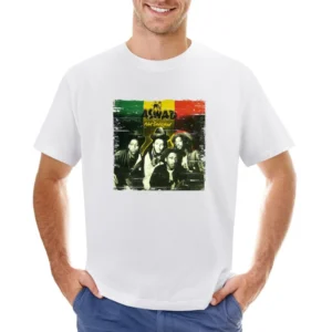 Aswad Not Satisfied Album Cover Distressed Image Asian Size Men T-Shirt