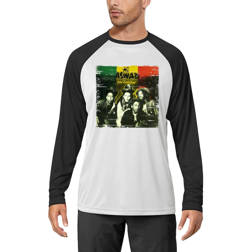 Aswad Not Satisfied Album Cover Distressed Image Men Long Sleeve T-Shirt