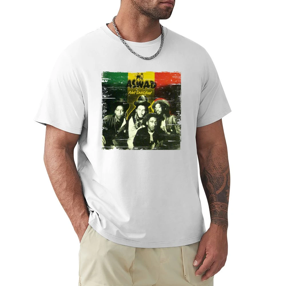 Aswad Not Satisfied Album Cover Distressed Image Premium Men T-shirt