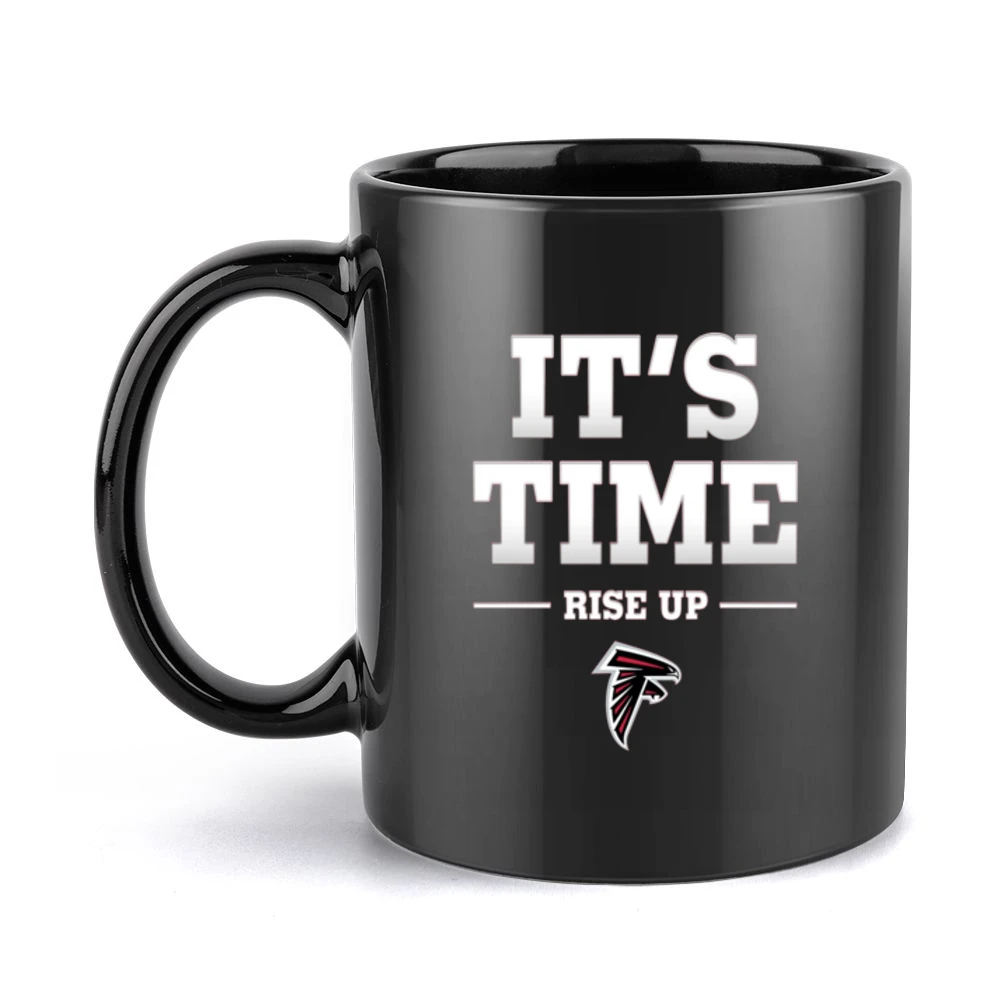 Atlanta Falcons Rise UP its Time Tshirt Black Mug