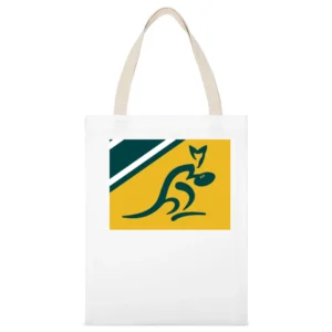 Australia Rugby White Canvas Tote Shopping Bag
