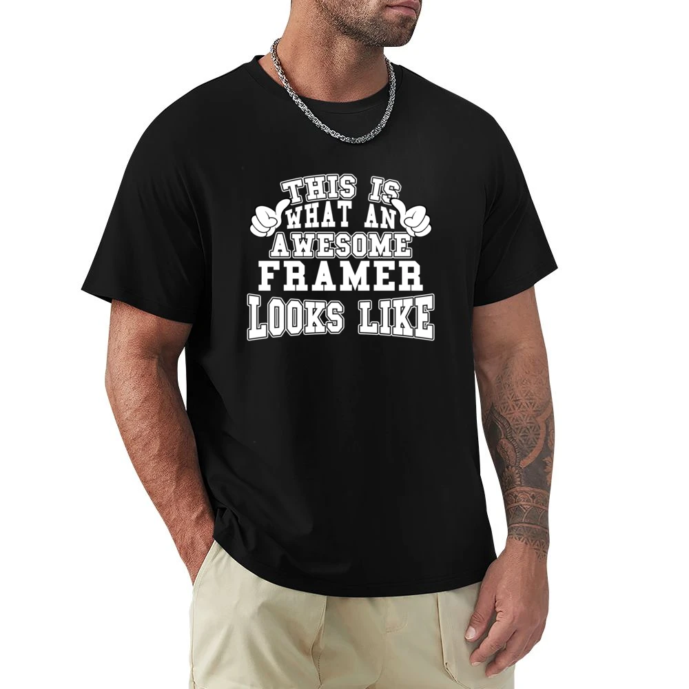 Awesome Framer Tshirt Construction Humor Premium Men T-shirt