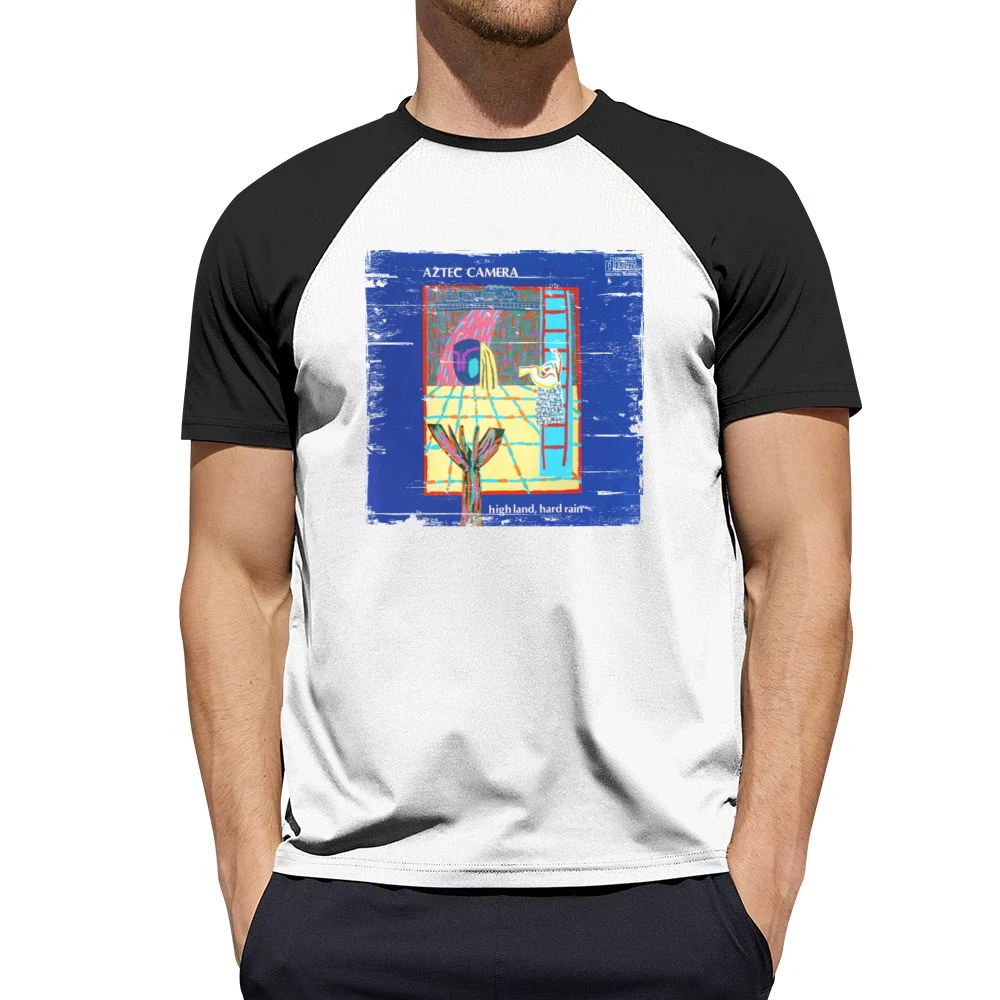 Aztec Camera High Land Hard Rain Album Cover Distressed Image Men Short Sleeve T-Shirt