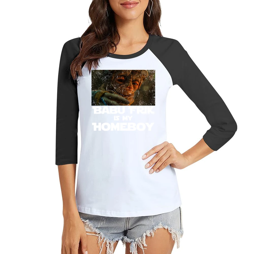 Babu Frik Is My Homeboy Star Wars Rise Of Skywalker Fan Women Ladies 3-4 Sleeve T-Shirt