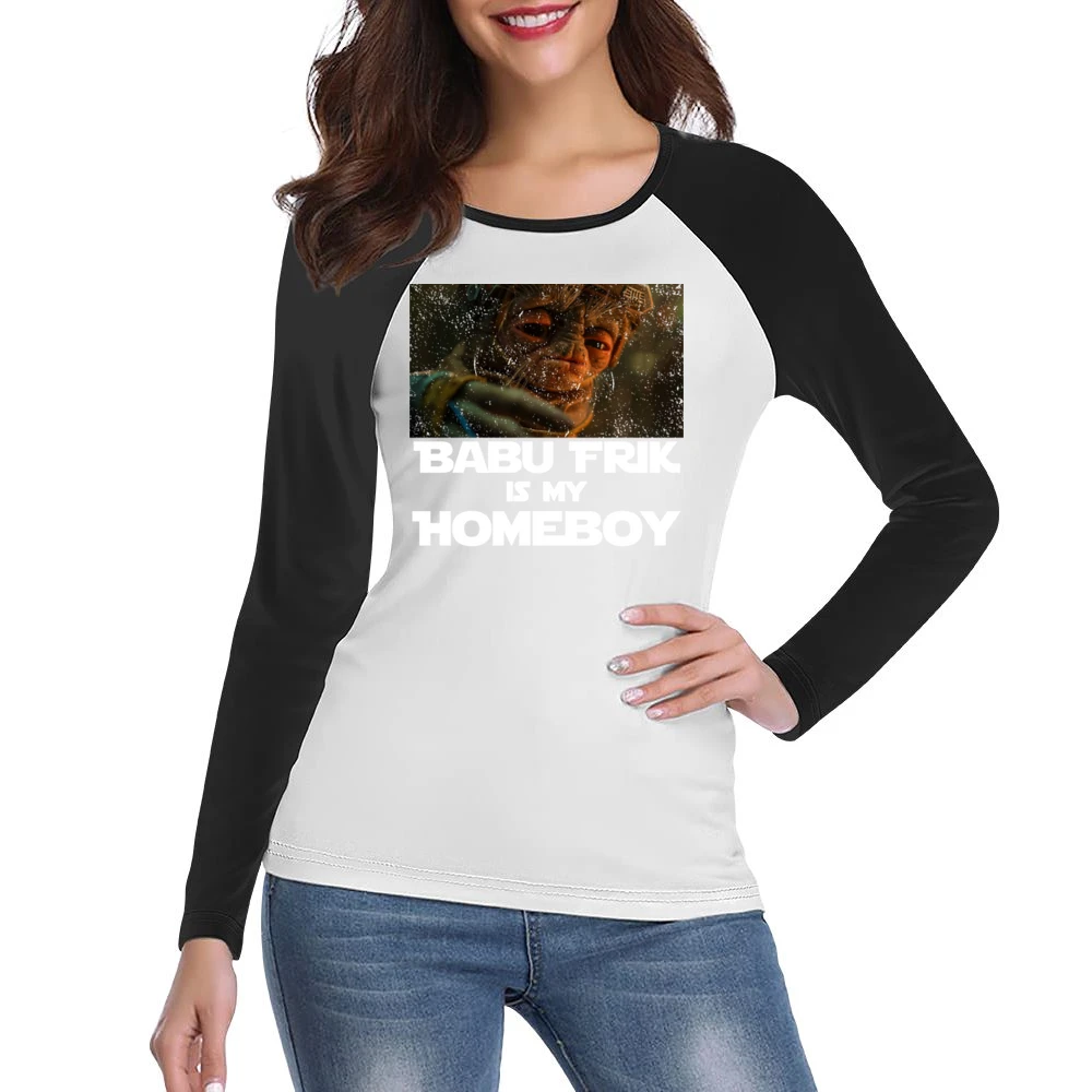Babu Frik Is My Homeboy Star Wars Rise Of Skywalker Fan Women Ladies Long Sleeve T-Shirt