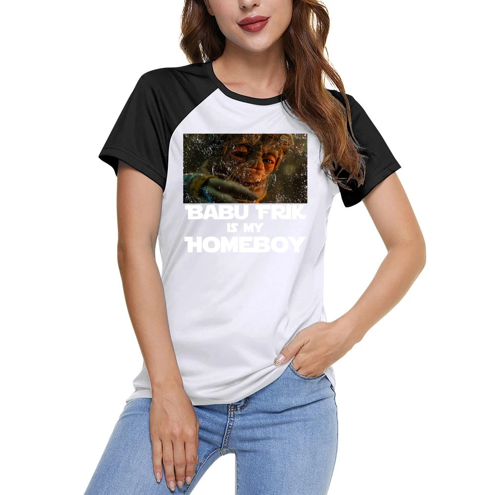 Babu Frik Is My Homeboy Star Wars Rise Of Skywalker Fan Women Ladies Short Sleeve T-Shirt