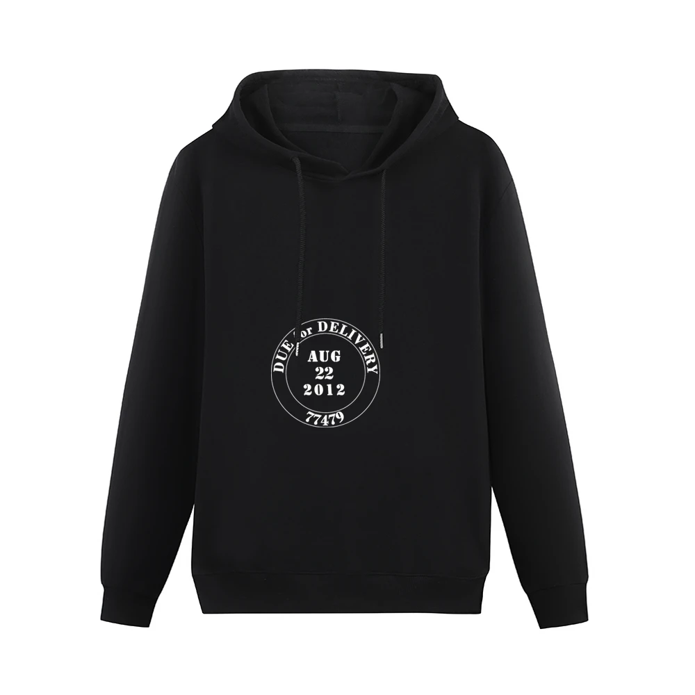 Baby Delivery Date Funny Maternity Men Hoodie Without Pocket