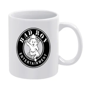 Bad Boy Records Hip Hop Tshirt White Mug