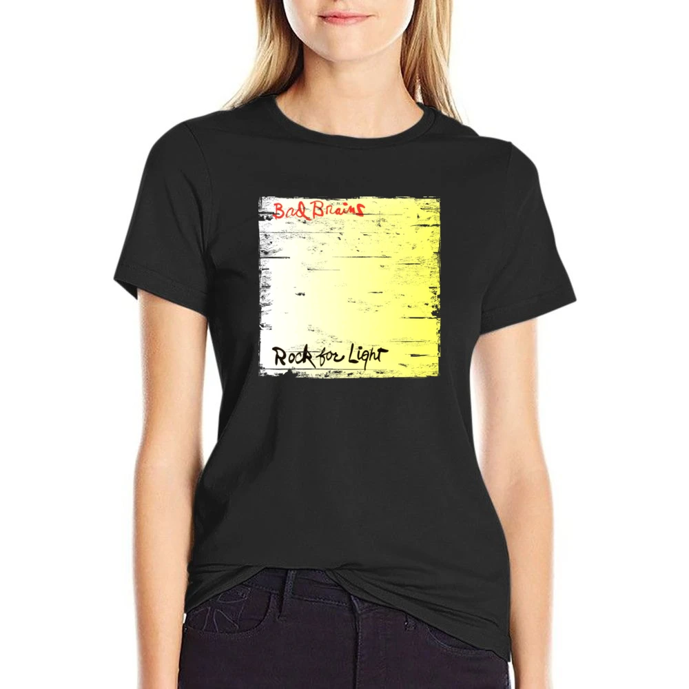 Bad Brains Rock For Light Album Cover Distressed Image US Size Women Ladies T-shirt