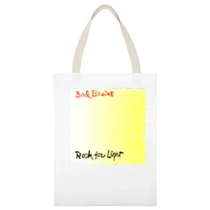 Bad Brains Rock For Light Album Cover Distressed Image White Canvas Tote Shopping Bag