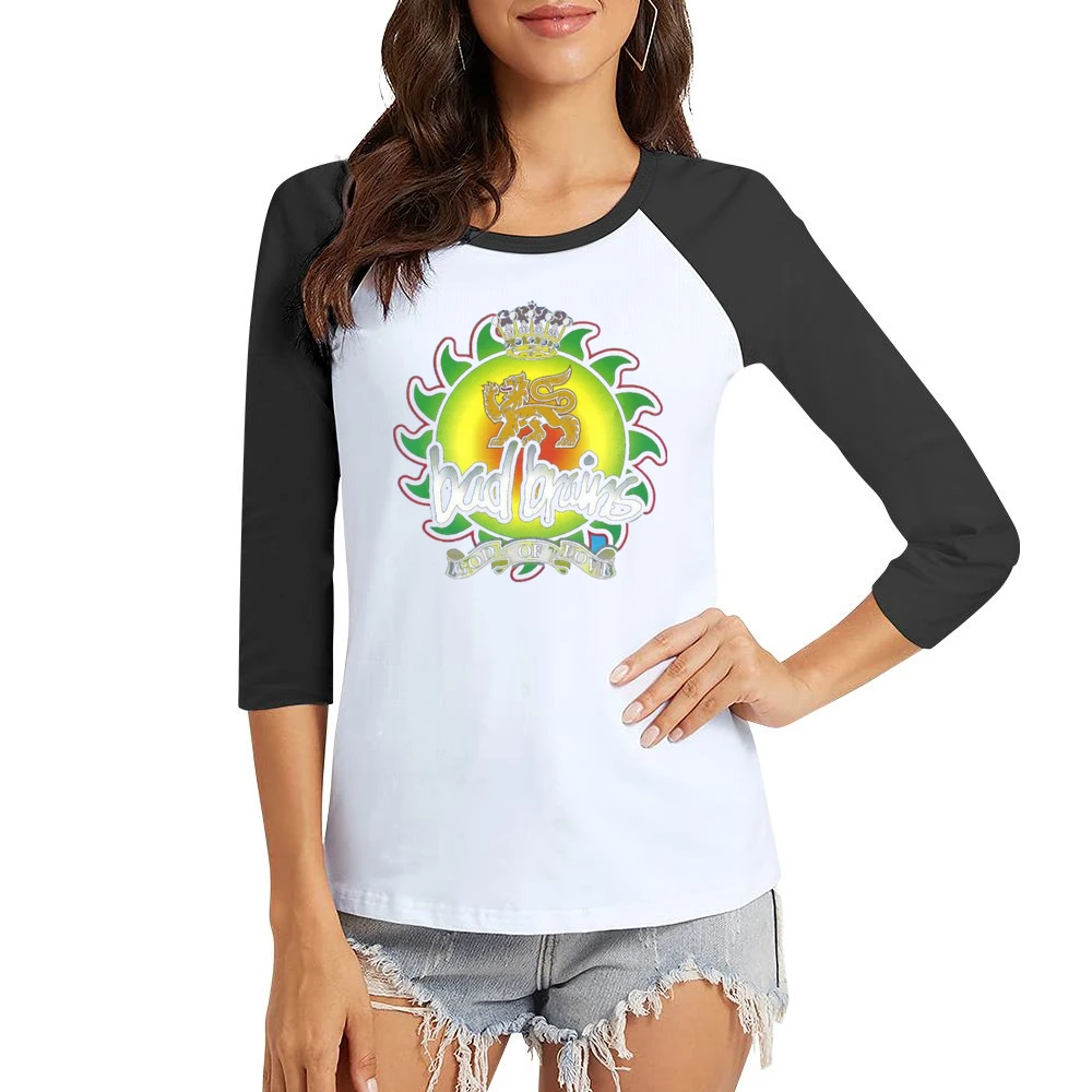 Bad Brains rock band God Of Love Women Ladies 3-4 Sleeve T-Shirt