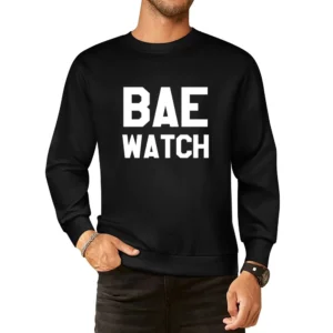 Bae Watch Funny Bay Watch Parody Graphic Tee Shirt European Size Pullover Sweater