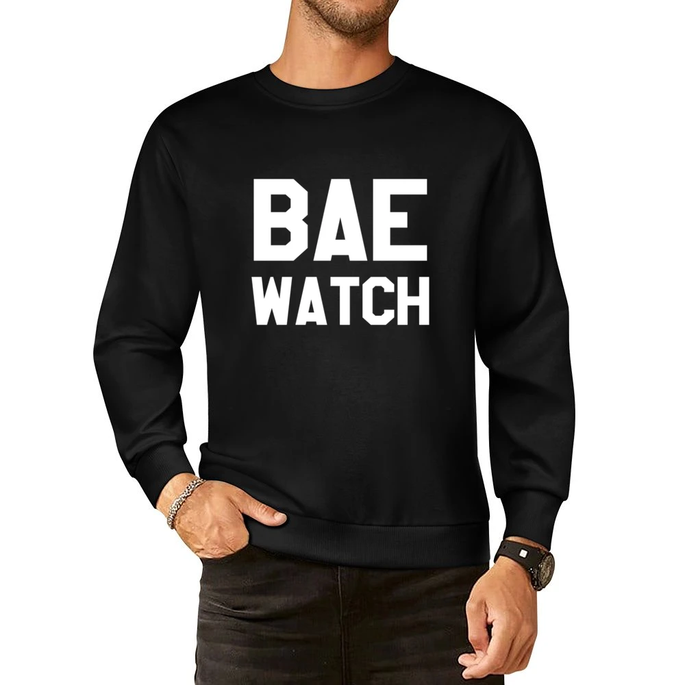Bae Watch Funny Bay Watch Parody Graphic Tee Shirt European Size Pullover Sweater