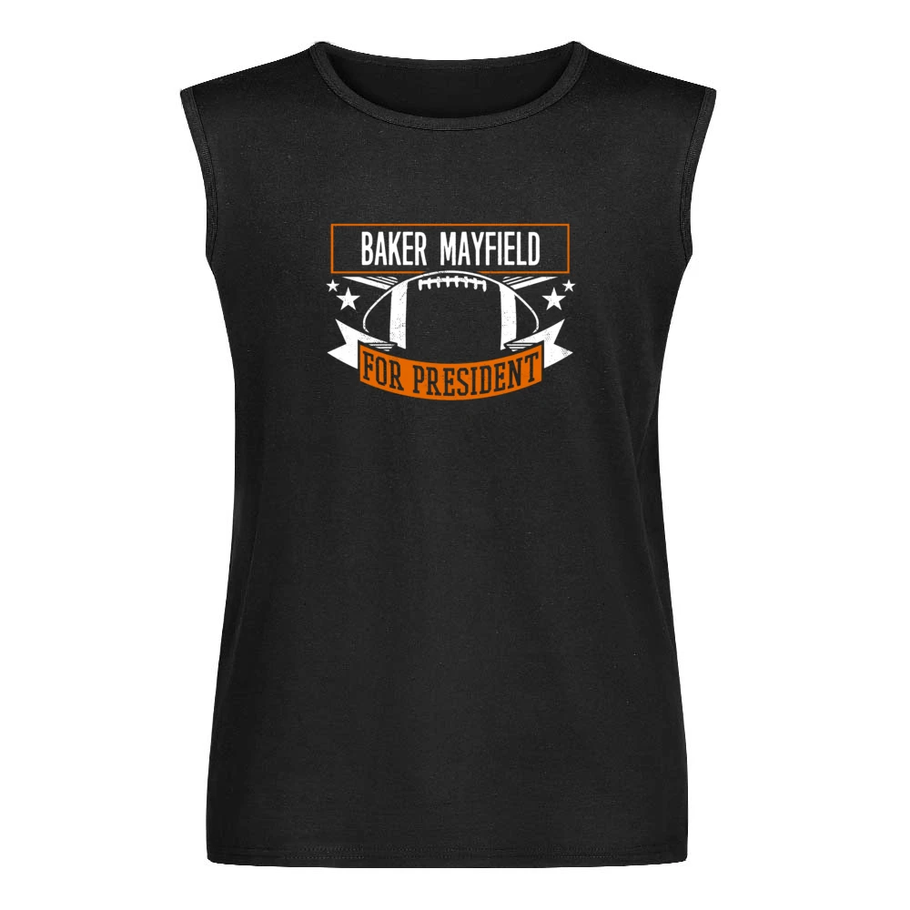 Baker Mayfield For President Cleveland Football Fan Funny Men Sleeveless T-Shirt