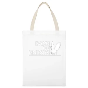 Band of Horses White Canvas Tote Shopping Bag