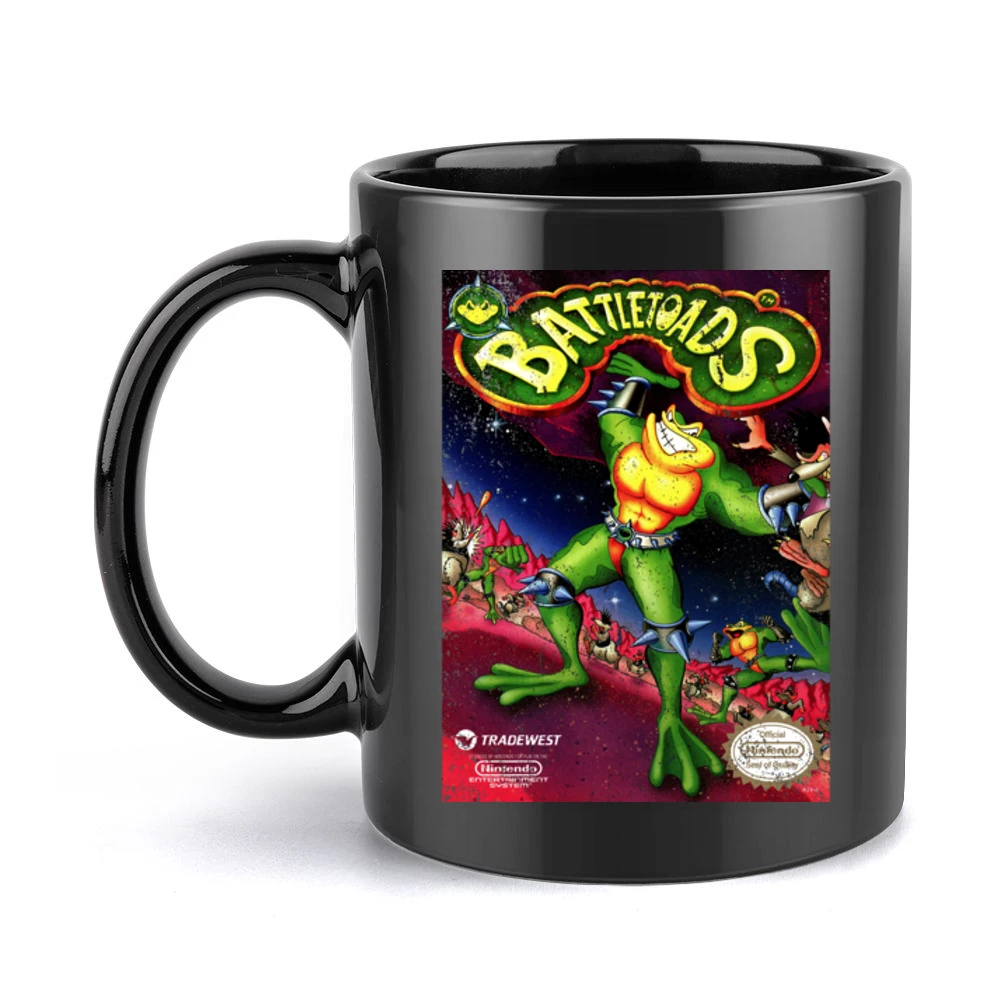 Battletoads Nes Nintendo Old School Retro Video Game Fan Distressed T Black Mug