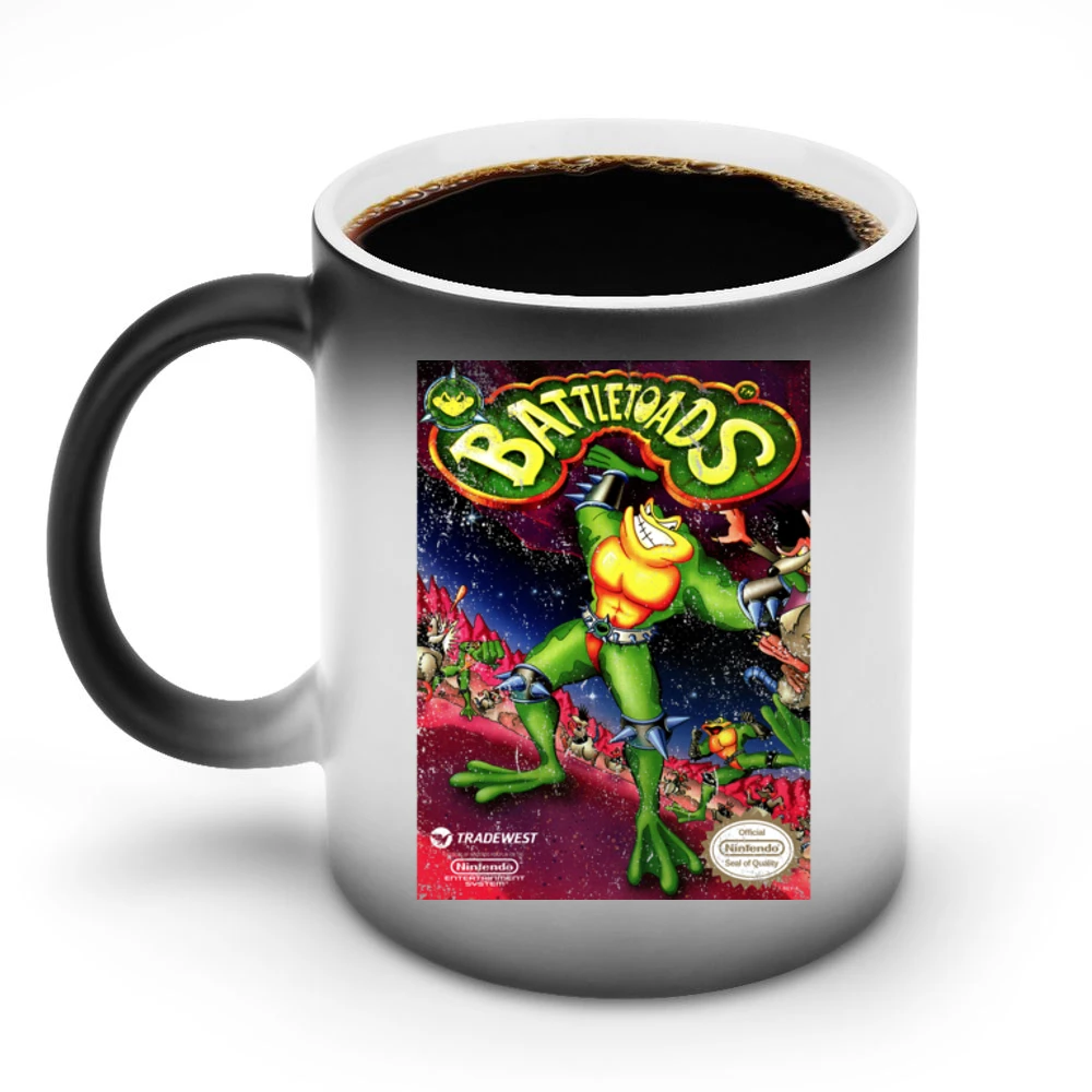 Battletoads Nes Nintendo Old School Retro Video Game Fan Distressed T Discoloration Mug